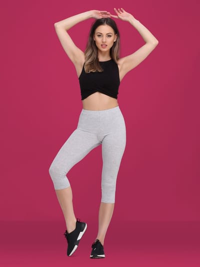 Ladeheid LA-LA40-202-LE Dames 3/4 Leggings - Sport - Vrijetijdsbroek - Capri - Viscose - Sporbroek - Yogabroek - Gemêleerd - 34