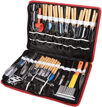 Complete Set van 80 Snijgereedschappen voor Groenten en Fruit, Inclusief Snijmessen en Keukenaccessoires voor Perfecte Garnituren