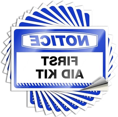 EHBO-kit stickers - Waarschuwingsstickers Melding stickers - Voertuig decoratie - UV-bescherming waterdicht - 6 x 9 cm - 1 kleur