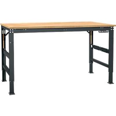 Werktafel Ergo, elektro-hydrauliek, blad multiplex, 1250 x 800 mm, antraciet