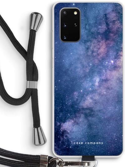 Hoesje met koord geschikt voor Samsung Galaxy S20 Plus hoesje met Koord - Nebula - Telefoonhoesje met Zwart Koord - Bescherming aan alle Kanten en Over de Schermrand