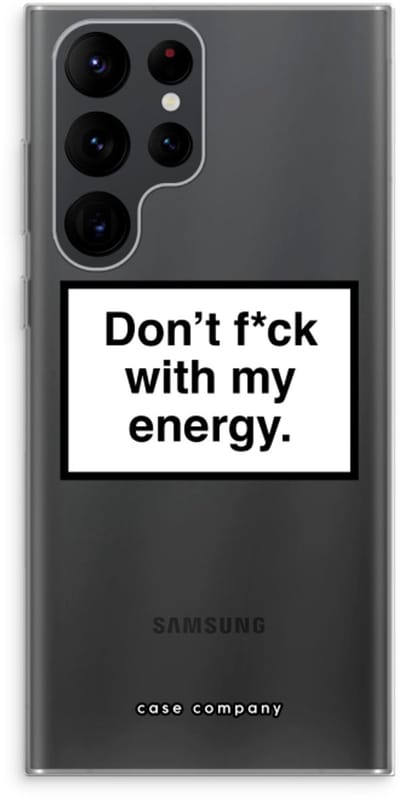 Hoesje geschikt voor Samsung Galaxy S22 Ultra hoesje - My energy - Soft Cover Telefoonhoesje - Bescherming aan alle Kanten en Schermrand