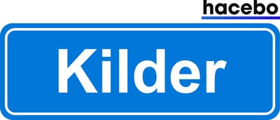 Hacebo - Plaatsnaam Sticker - 29x10 CM - Kilder sticker - Verkeersborden sticker - grappige cadeaus - Kilder