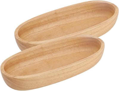 Decoratieve Houten Ovale Kom voor Fruit, Perfect voor Tafelcentra en Huisdecoratie, Ideaal voor Keuken en Eetkamer