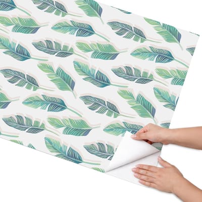 Coloray Meubel Wrap Folie - Groente Meubelfolie - 75x150 cm - Decoratiefolie Tropische bladeren - Meubel Wrap Folie - Modern Meubelfolie - Plakfolie Meubels - Keuken decoratie - Achtergronden en patronen