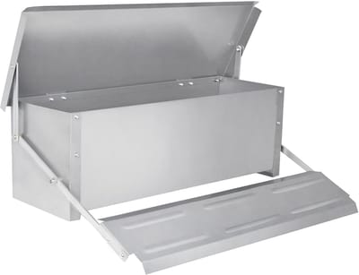 NAIZY 10KG Feeder met pedaalpoten Pluimvee Feeder Gemaakt van Metaal Automatische Feeder Troggen Waterdichte Machine Feeder Station Farming Feeder voor Kippen, Eten