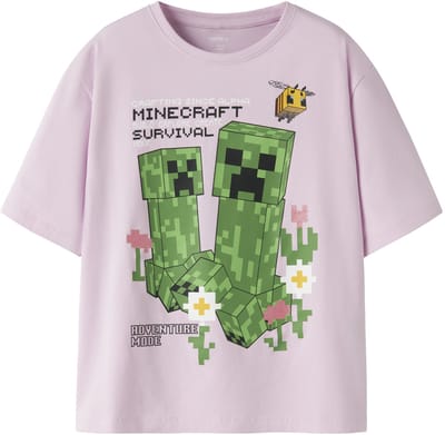 NAME IT - NKFJYLDA MINECRAFT SS NREG TOP BOX BIO - Meisjes - T-shirts