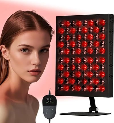 Rood Licht Panel - Infrarood Lamp - Huidverbetering - Dubbele Golflengte - 60 LED - Zwart