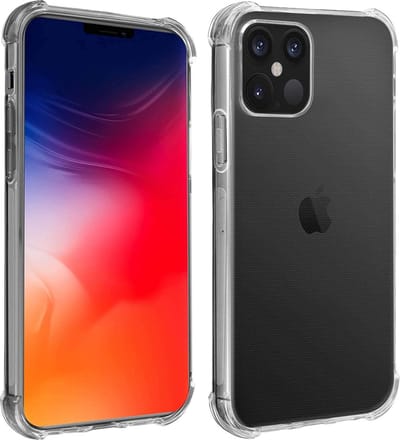 Hoesje geschikt voor iPhone 12/iPhone 12 PRO Back Cover - anti shock siliconen hoesje - hybrid armor case - TRANSPARANT - EPICMOBILE