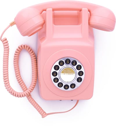 GPO 746WALLPUSHPIN - Muurtelefoon retro jaren ‘70, druktoetsen, roze