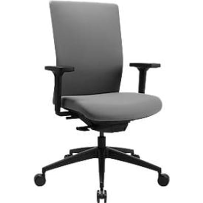 Topstar bureaustoel Sitness AirWork G, sandwichbekleding, 3D vlakke zitting, synchroonmechanisme, in hoogte verstelbare lendensteun, AGR-gecertificeerd, grijs
