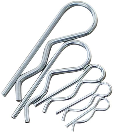 Dailygoods- Veersplinten R-type - Koolstofstaal - Verzinkt - 50 stuks - M2,5 x 45 mm - Bevestigingsclips auto