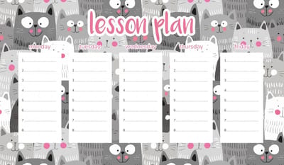 Wallvy - Magnetische Lesplanner - 30x17,5cm - Smaakvolle Katjes - Personaliseerbaar