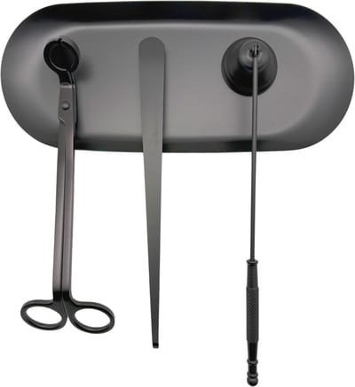 Purepeak 4-in-1 Kaarsendover Set - Zwart - Inclusief Lontknipper