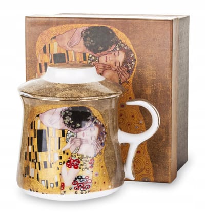 Klimt Porseleinen Mok met Zeef & Deksel - 300 ml