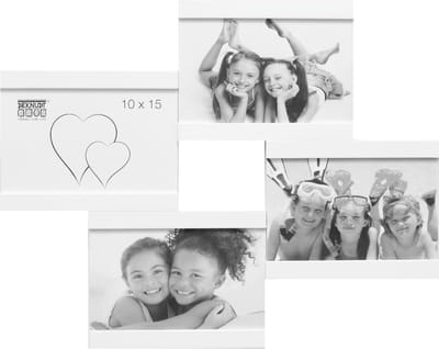 Deknudt Frames multifotolijst S68RK1 P4 - wit - voor 4 foto's 10x15 cm