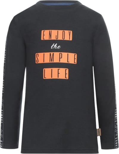 DJ Dutchjeans - Trui - Dark - Grey - Enjoy - Simple - Life - Maat 92