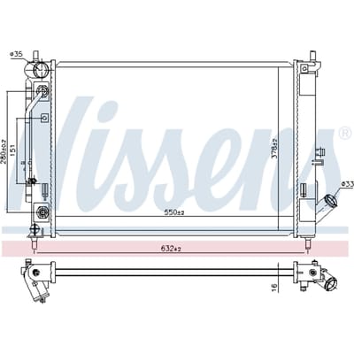 Radiator, motorkoeling NISSENS 606476