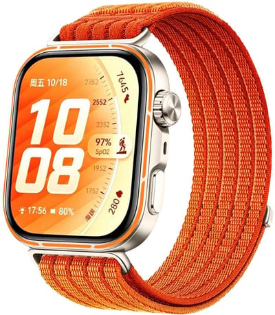 Strap-it Ultra Thin bandje Nylon geschikt voor Huawei Watch Fit 5 Pro / 5 / 4 Pro / 4 / 3 - Oranje