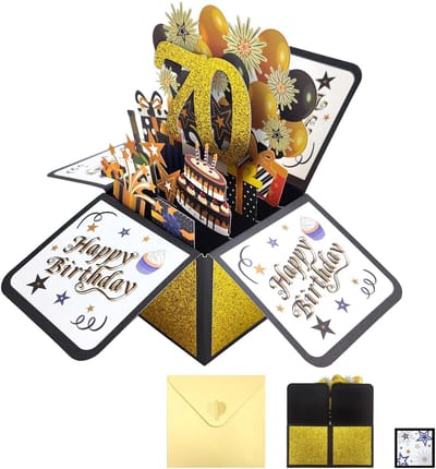 Dailygoods- Verjaardagskaart 3D Pop-Up - Wenskaart met Envelop - Verjaardagscadeau - Kunstwerk - Duurzaam Papier - Kleurrijk Design