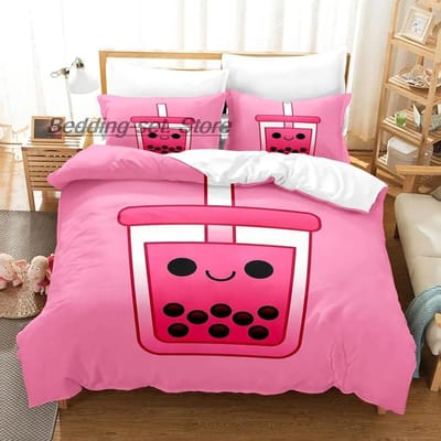 Hip Hop Boze Geometry Dash Beddengoed Set Eenpersoons Twin Volledig Queen King Maat Bedset Spel Slaapkamer Dekbedovertrek Sets Anime Bed US Twin 173x218cm