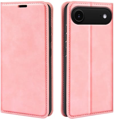 MobyDefend Hoesje - Geschikt voor iPhone Air - Luxe Wallet Bookcase (Magnetische Sluiting) - Roze