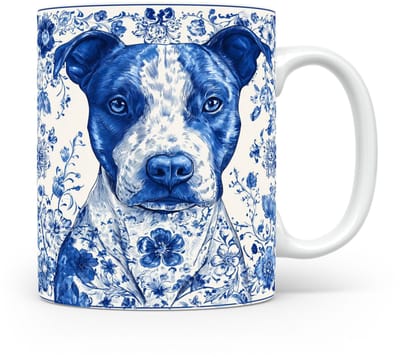 Mok Bull terrier Beker voor koffie of tas voor thee, cadeau voor dierenliefhebbers, moeder, vader, collega, vriend, vriendin, kantoor, opa, oma, hond, kerst, sinterklaas, verjaardag