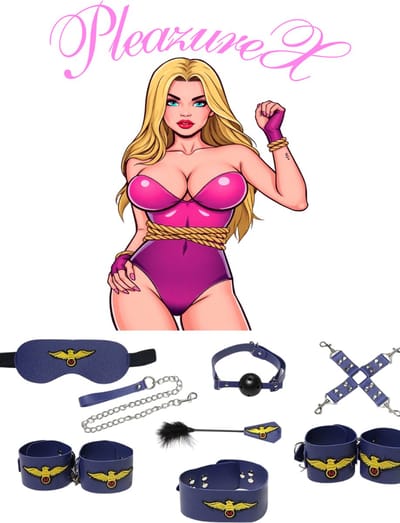 PleazureX - Fetish series - Airlines - piloot - stewardess - bondage set - bdsm set - kinky - roleplay