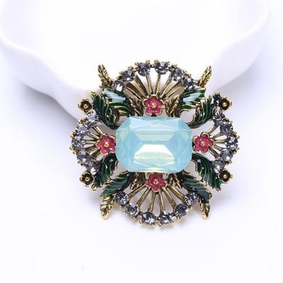 High-End Exquise Creatieve Persoonlijkheid Retro Broche Corsage Speld Kledingaccessoires gray