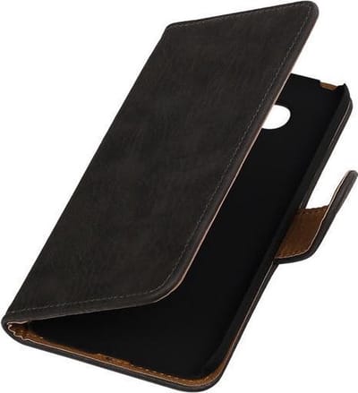 Grijs Hout booktype cover hoesje voor LG G5