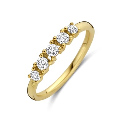 14K Geelgouden Ring met Lab Grown Diamant 0.32 ct 4035463 – F VS