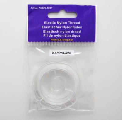 Hobby & Crafting Fun Nylondraad elastisch - 0,5 mm dik en 10 meter lang