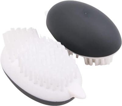 2-Pack Schoonmaakborstels voor Fruit en Groenten met Comfortabele Grip voor de Keuken - Ideaal voor Efficiënt Reinigen en Onderhouden van Vers Producten