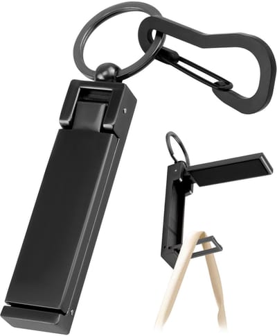 Dailygoods- Tassenhouder Hoogwaardige Metalen Beugel - Antislip Coating - Universeel Gebruik - Handtas Houder - Smartphone Stand - Robuuste Constructie - Handtassteun