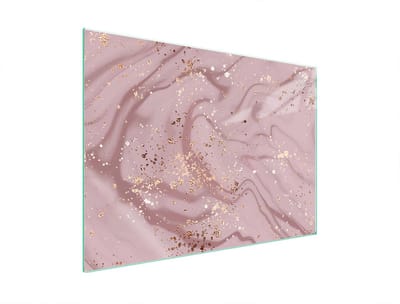 TMK ArtDeko Serie - Glazen Beschermplaat voor Fornuis - 70x52 cm - Marmer