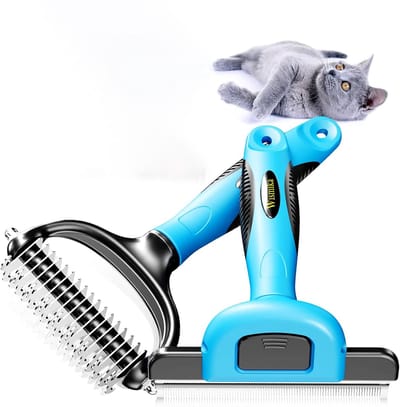 Famanu – Huisdierverzorgingsset, 4-delig met borstels, nagelknipper en trimmer, geschikt voor honden en katten, groen