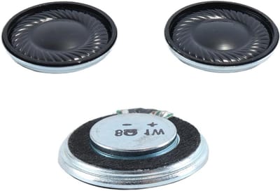 Stereo Audioluidsprekers - Mini Luidsprekers - Elektronica Reparatie - Metalen Behuizing - 28 mm - Zwart