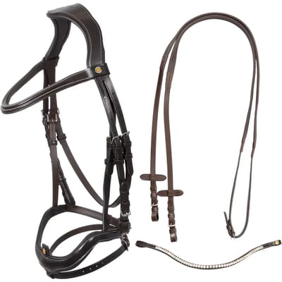 Anatomisch ruiterhoofd met gebogen neusriem Equestro