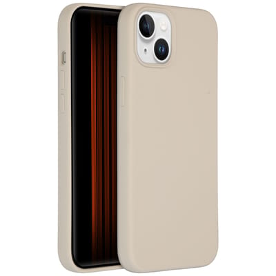 Accezz Hoesje - Geschikt voor Apple iPhone 15 Plus - Liquid Silicone Backcover - Stone