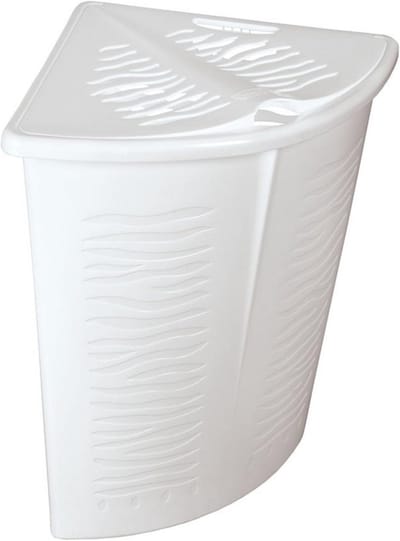 Hoekwasmand Zebra Look 45 L - Wit