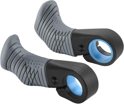 Fiets Handvat Grippen - Duimsteun Stuur - Comfortabel Fietsen - Hoekverstelling - 22mm Stuur - Grijs
