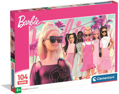 Clementoni Kinderpuzzel Barbie - Puzzel 104 Stukjes - Supercolor Collectie - Legpuzzel en Educatief Speelgoed - Puzzels voor Kinderen vanaf 6 Jaar