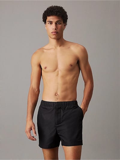 Calvin Klein Medium Double Waistband Heren Zwembroek - Zwart - Maat S