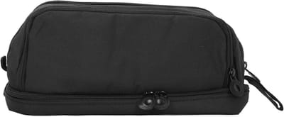 Grote etui - Pennenzak organizer - Spullen bewaren - Dubbele opening - 27 x 14 x 3 cm - Zwart