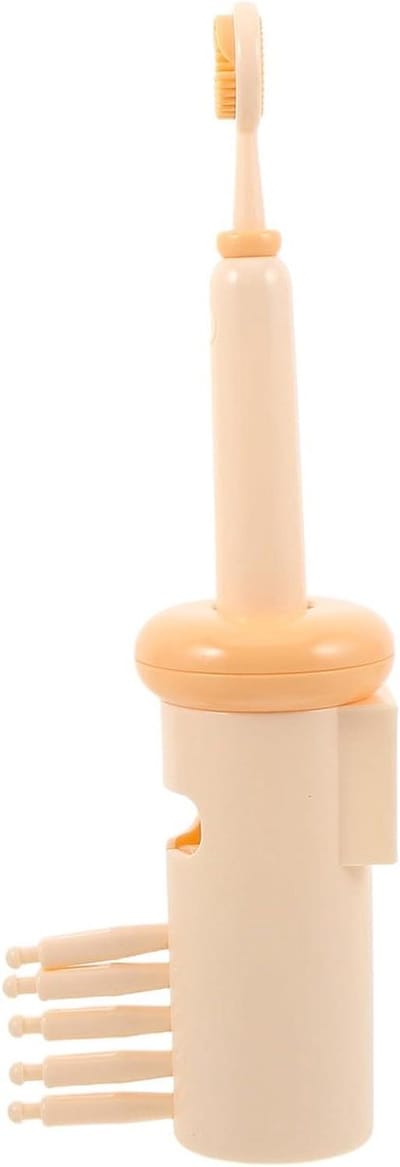 Tongschraper Siliconen - Tongreiniger Mondverzorging - Frisse Adem Verkrijgen - Dubbelzijdig Reinigend - 15.5 x 2.5 x 2 cm - Beige