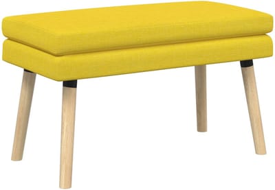 vidaXL - Dubbel-laags - bank - Licht - Geel - 80 - x - 40 - x - 47 - cm - Stof
