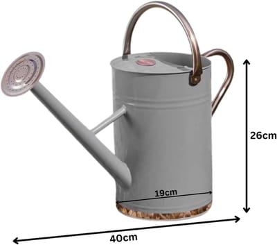 Gieter Staal - Waterkan Tuin - Planten Water Geven - Lichtgewicht Handvat - 4.5 Liter - Leisteen