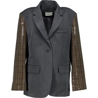 Femmes Du Sud Bl-0007 Blazers Donkergrijs Cher Sequins