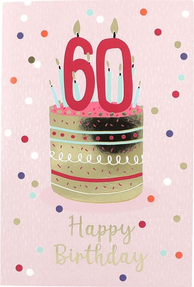 Depesche verjaardagskaart 60 jaar Happy Birthday kaart feest.
