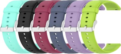 Zachte siliconen sportbanden voor 22mm horloges - 6 stuks vervangende wristbands voor actieve levensstijl